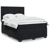 Image de vidaXL Sommier à lattes de lit avec matelas Noir 140x190 cm Velours 3290902