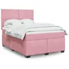 Image de vidaXL Boxspring met matras fluweel roze 140x190 cm3290905