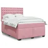Image de vidaXL Boxspring met matras fluweel roze 140x190 cm3290923