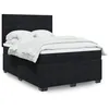 Image de vidaXL Sommier à lattes de lit avec matelas Noir 140x200 cm Velours 3290932