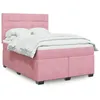 Image de vidaXL Boxspring met matras fluweel roze 160x200 cm3290959