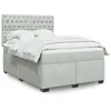 Image de vidaXL Sommier à lattes de lit et matelas Gris clair 160x200cm Velours 3290960