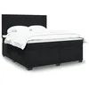 Image de vidaXL Boxspring met matras fluweel zwart 180x200 cm3290974
