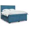 Image de vidaXL Boxspring met matras fluweel blauw 180x200 cm3290976