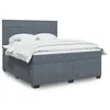 Image de vidaXL Boxspring met matras fluweel donkergrijs 180x200 cm3290979