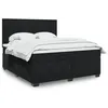 Image de vidaXL Boxspring met matras fluweel zwart 180x200 cm3290980