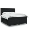 Image de vidaXL Boxspring met matras fluweel zwart 180x200 cm3290986