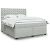 Image de vidaXL Sommier à lattes de lit et matelas Gris clair 180x200cm Velours 3290990