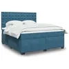 Image de vidaXL Boxspring met matras fluweel blauw 180x200 cm3290994