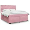 Image de vidaXL Sommier à lattes de lit avec matelas Rose 180x200 cm Velours 3290995