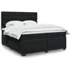 Image de vidaXL Boxspring met matras fluweel zwart 200x200 cm3291010