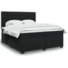 Image de vidaXL Boxspring met matras fluweel zwart 200x200 cm3291016