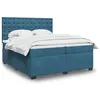 Image de vidaXL Boxspring met matras fluweel blauw 200x200 cm3291018