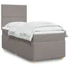 Image de vidaXL Boxspring met matras stof taupe 90x190 cm3291132