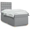 Image de vidaXL Boxspring met matras stof lichtgrijs 90x190 cm3291149