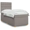 Image de vidaXL Boxspring met matras stof taupe 90x190 cm3291153