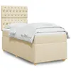 Image de vidaXL Boxspring met matras stof cràmekleurig 90x200 cm3291175