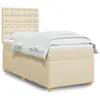 Image de vidaXL Boxspring met matras stof cràmekleurig 90x200 cm3291182