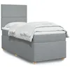 Image de vidaXL Boxspring met matras stof lichtgrijs 100x200 cm3291184