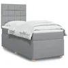 Image de vidaXL Boxspring met matras stof lichtgrijs 100x200 cm3291191
