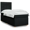 Image de vidaXL Boxspring met matras stof zwart 100x200 cm3291193