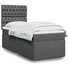 Image de vidaXL Boxspring met matras stof donkergrijs 100x200 cm3291199