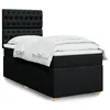 Image de vidaXL Boxspring met matras stof zwart 100x200 cm3291200