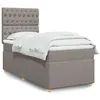 Image de vidaXL Boxspring met matras stof taupe 100x200 cm3291202