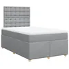 Image de vidaXL Sommier à lattes de lit et matelas gris clair 120x190 cm tissu, lit, lit à plate-forme, lit à panneaux, meuble de 3291233