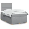 Image de vidaXL Boxspring met matras stof lichtgrijs 120x200 cm3291240