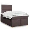 Image de vidaXL Sommier à lattes de lit avec matelas Marron foncé 120x200 cm 3291243