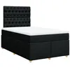Image de vidaXL Boxspring met matras stof zwart 120x200 cm3291256
