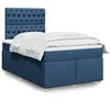 Image de vidaXL Boxspring met matras stof blauw 120x200 cm3291260