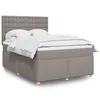 Image de vidaXL Boxspring met matras stof taupe 140x190 cm3291293