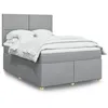 Image de vidaXL Boxspring met matras stof lichtgrijs 140x200 cm3291296