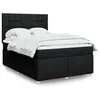 Image de vidaXL Boxspring met matras stof zwart 140x200 cm3291305