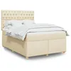 Image de vidaXL Boxspring met matras stof cràmekleurig 140x200 cm3291315