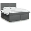 Image de vidaXL Boxspring met matras stof donkergrijs 180x200 cm3291353