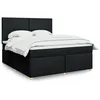 Image de vidaXL Boxspring met matras stof zwart 180x200 cm3291354
