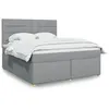 Image de vidaXL Boxspring met matras stof lichtgrijs 180x200 cm3291359
