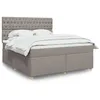 Image de vidaXL Sommier à lattes de lit avec matelas Taupe 180x200 cm Tissu 3291370