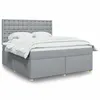Image de vidaXL Boxspring met matras stof lichtgrijs 180x200 cm3291373
