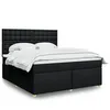 Image de vidaXL Boxspring met matras stof zwart 180x200 cm3291375