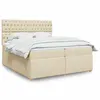 Image de vidaXL Boxspring met matras stof cràmekleurig 200x200 cm3291399
