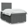 Image de vidaXL Sommier à lattes de lit avec matelas Gris foncé 120x200cm Tissu 3291629