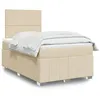 Image de vidaXL Boxspring met matras stof cràmekleurig 120x200 cm3291633