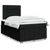 Image de vidaXL Sommier à lattes de lit avec matelas Noir 120x200 cm Tissu 3291637