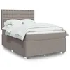 Image de vidaXL Boxspring met matras stof taupe 140x200 cm3291709