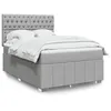 Image de vidaXL Sommier à lattes de lit avec matelas Gris clair 160x200cm Tissu 3291726