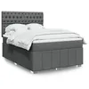 Image de vidaXL Sommier à lattes de lit avec matelas Gris foncé 160x200cm Tissu 3291727